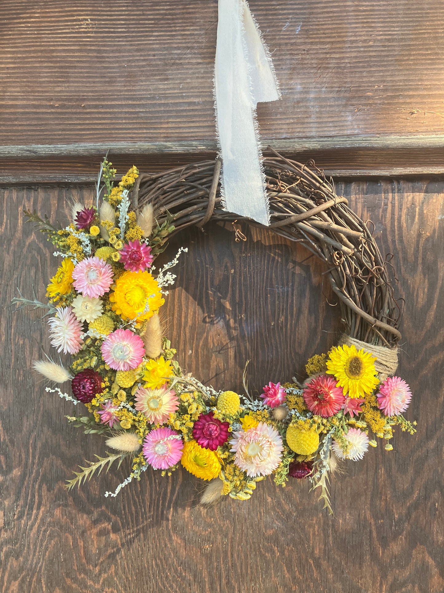 Custom Wildflower Wreath - Small Crescent