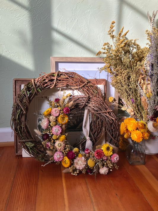 Custom Wildflower Wreath - Small Crescent